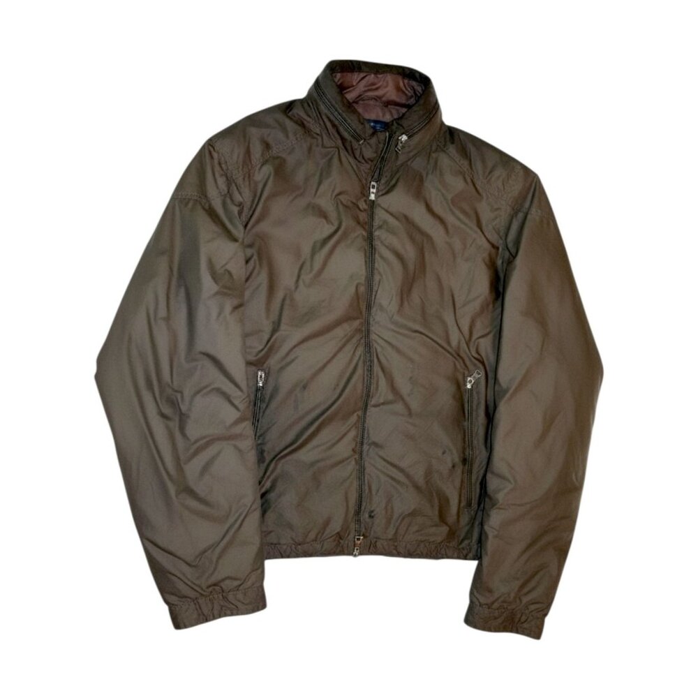 Kent & Curwen Nylon Zip Jacket XXL Brown England Minimalist Old Money